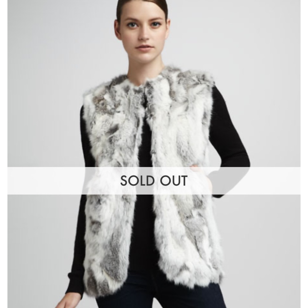 Adrienne Landau rabbit fur vest